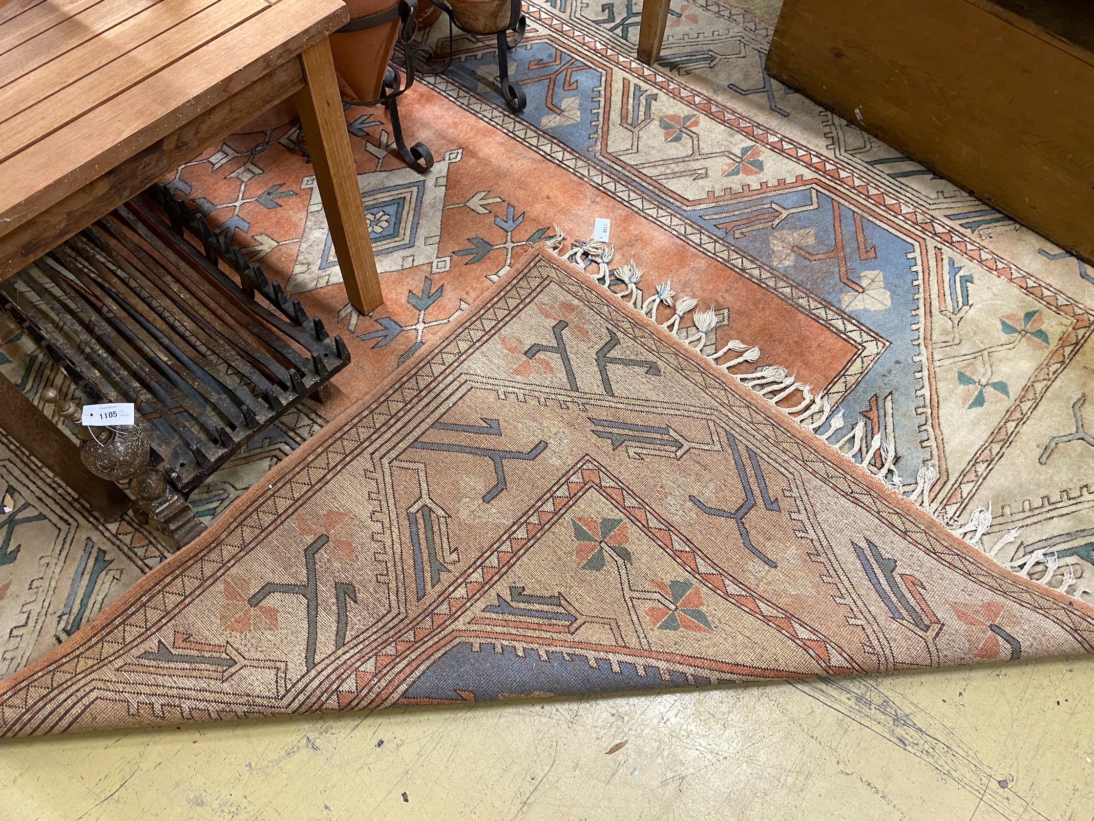 A Caucasian design carpet, 360 x 260cm